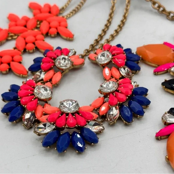 Bold Bright festival necklaces bundle of 4 neon - Picture 3 of 7